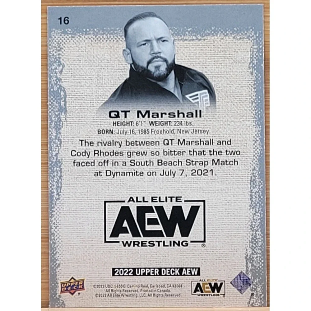 2022 UPPER‎ DECK AEW QT MARSHALL DYNAMITE #D/299